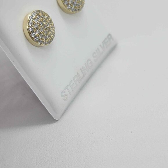 BRAND NEW Sterling Silver 925 Round Disc Earrings - Picture 3 of 4